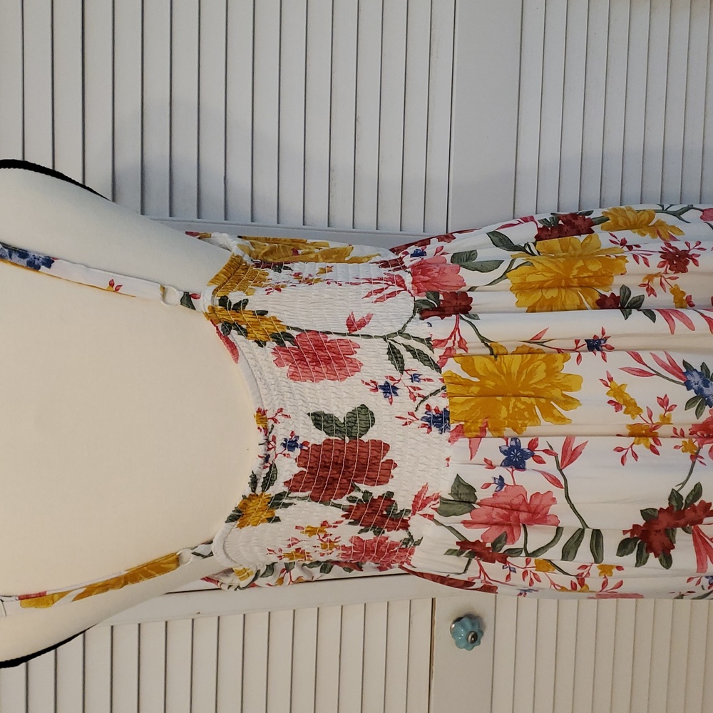 Old Navy Cami Floral Midi Dress with Pockets, Size Large - Picture 7 of 13